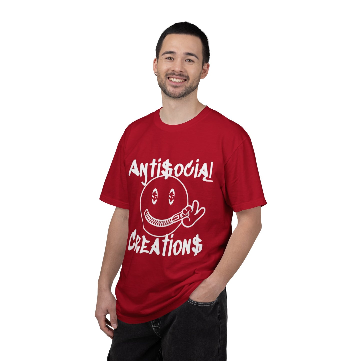 Antisocial Creations Graphic T-Shirt — 'The World Is Yours' Garment-Dyed Tee