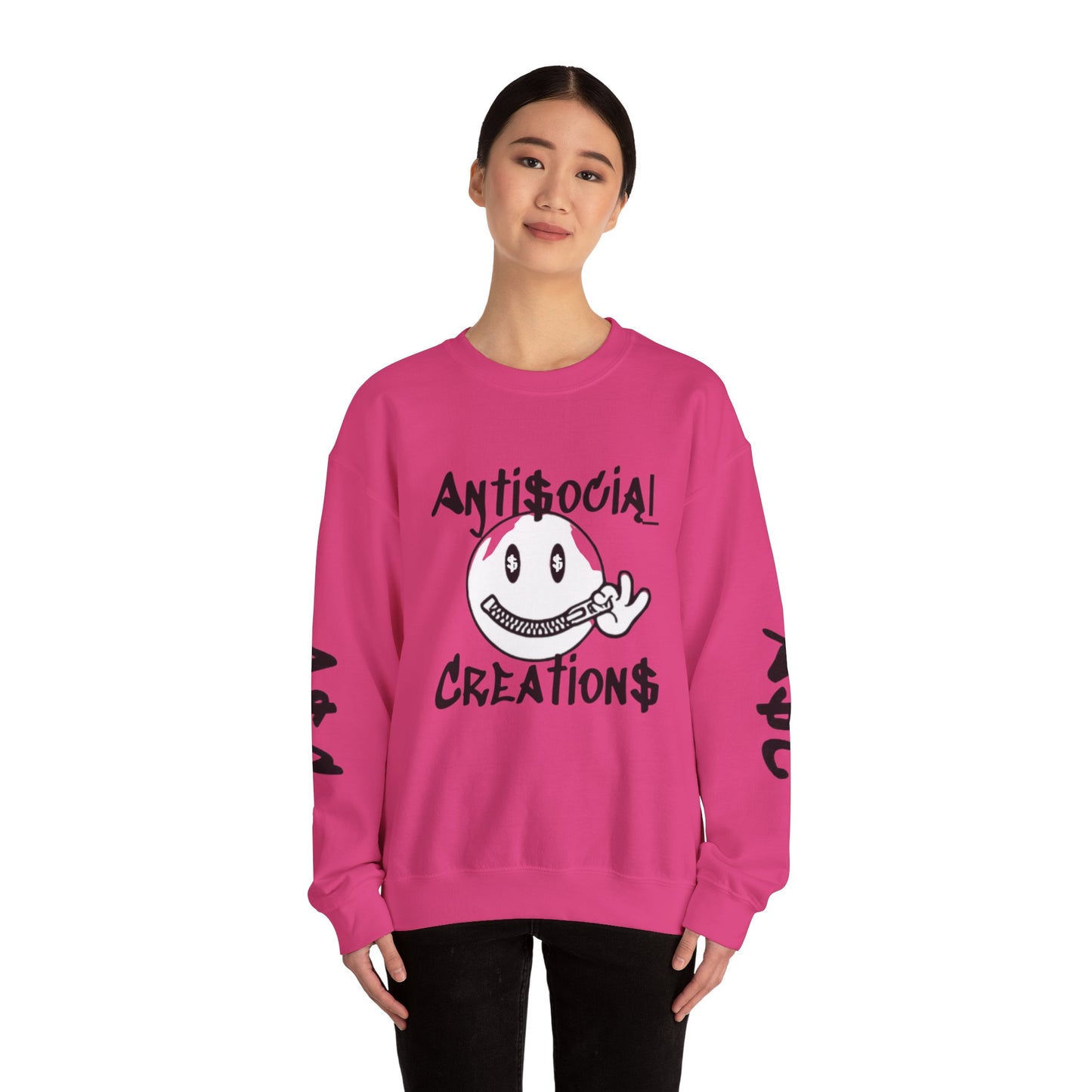 Antisocial Creations Crewneck Sweatshirt — "Always Speak How You Feel" Graphic