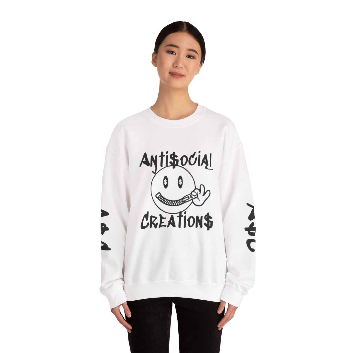 Antisocial Creations Crewneck Sweatshirt — "Always Speak How You Feel" Graphic