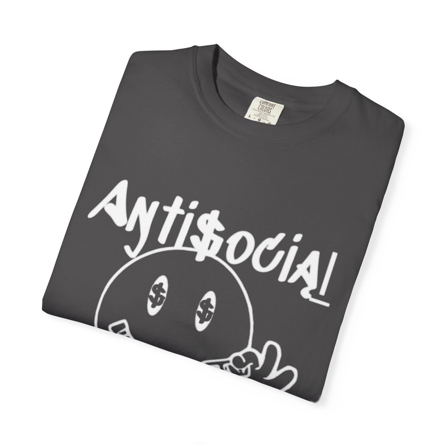 Antisocial Creations Graphic T-Shirt — 'The World Is Yours' Garment-Dyed Tee
