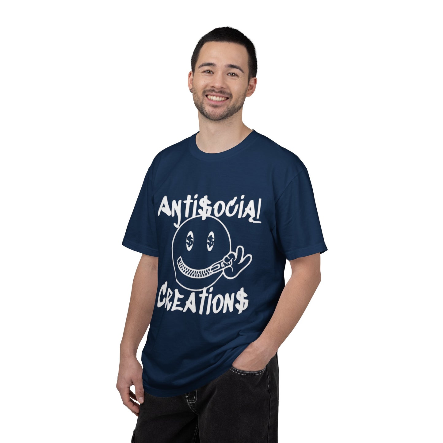Antisocial Creations Graphic T-Shirt — 'The World Is Yours' Garment-Dyed Tee