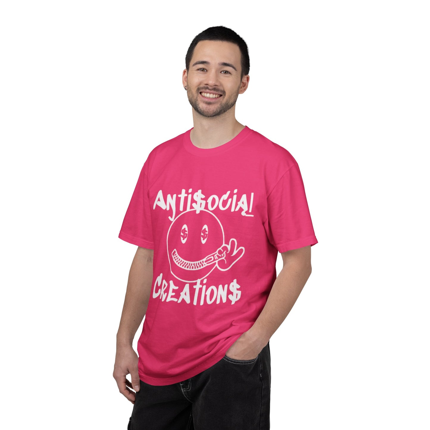 Antisocial Creations Graphic T-Shirt — 'The World Is Yours' Garment-Dyed Tee