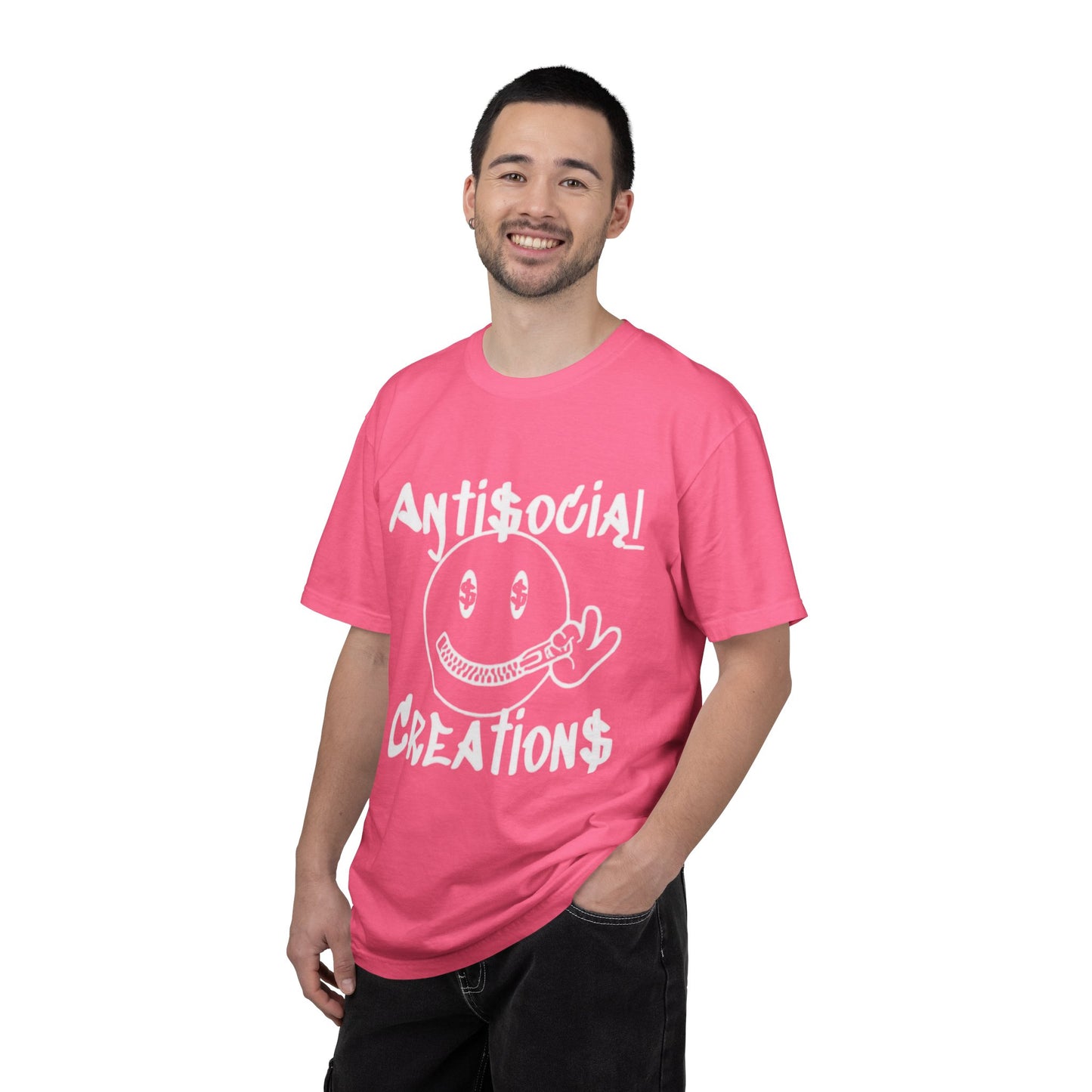 Antisocial Creations Graphic T-Shirt — 'The World Is Yours' Garment-Dyed Tee