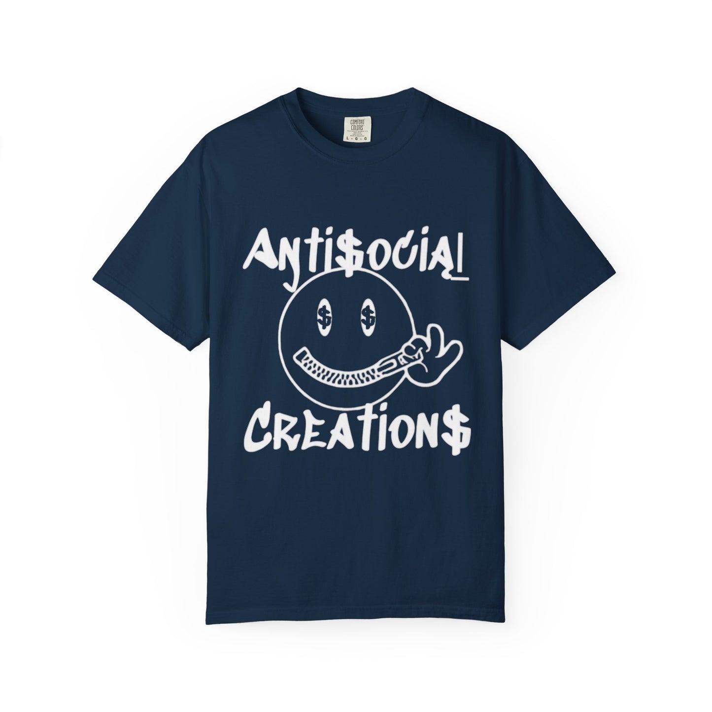 Antisocial Creations Graphic T-Shirt — 'The World Is Yours' Garment-Dyed Tee