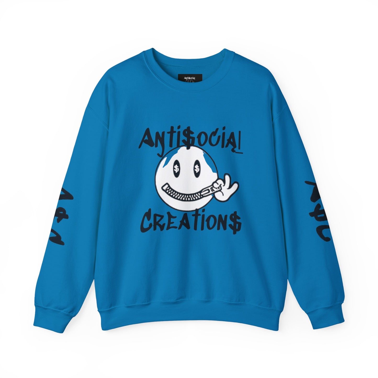 Antisocial Creations Crewneck Sweatshirt — "Always Speak How You Feel" Graphic
