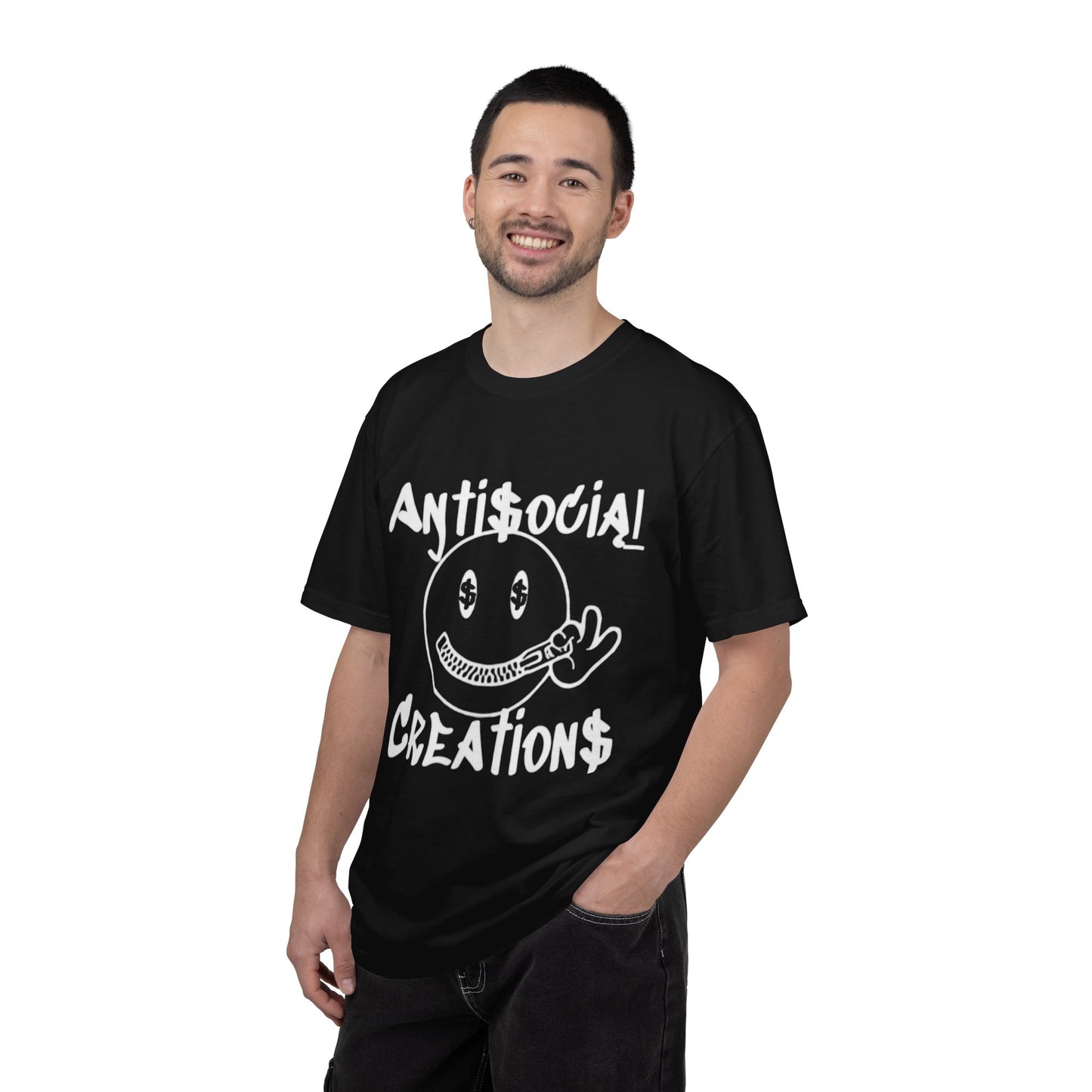 Antisocial Creations Graphic T-Shirt — 'The World Is Yours' Garment-Dyed Tee