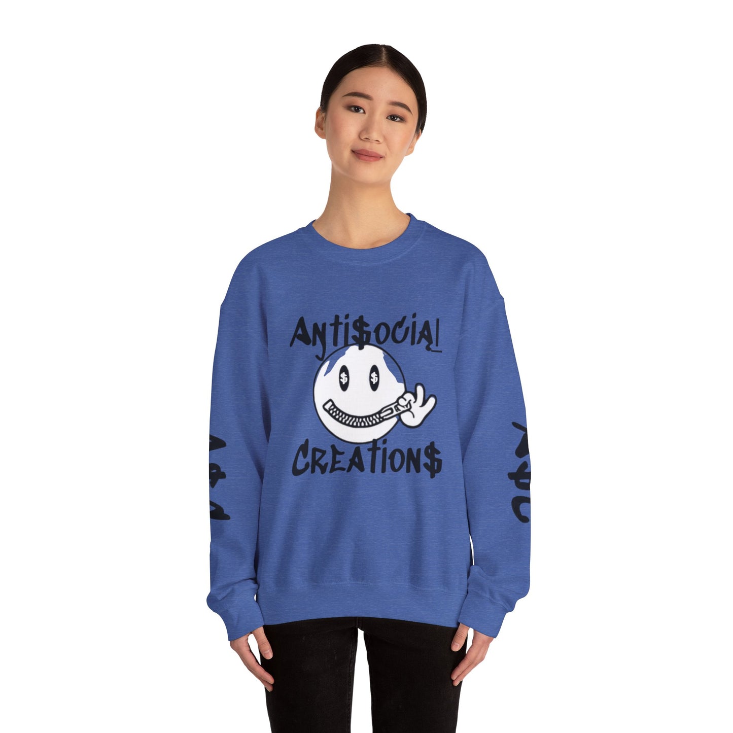 Antisocial Creations Crewneck Sweatshirt — "Always Speak How You Feel" Graphic