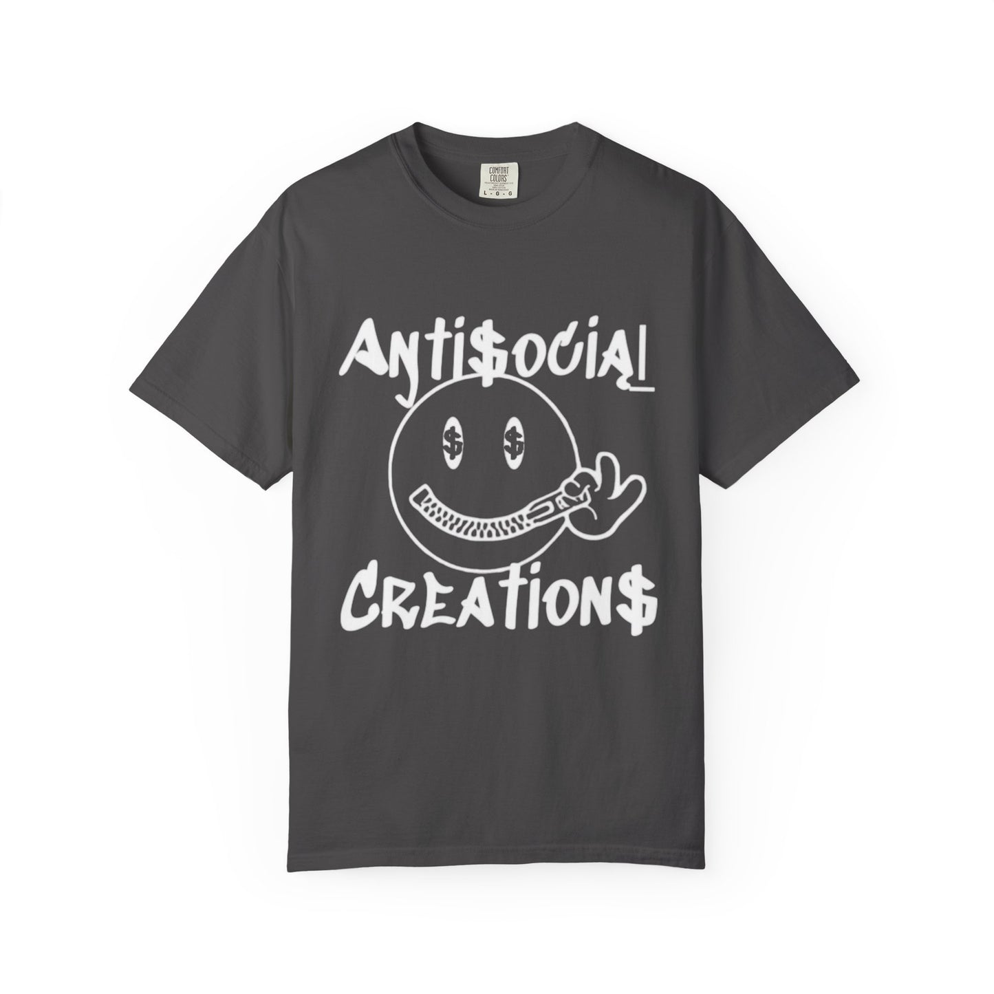 Antisocial Creations Graphic T-Shirt — 'The World Is Yours' Garment-Dyed Tee