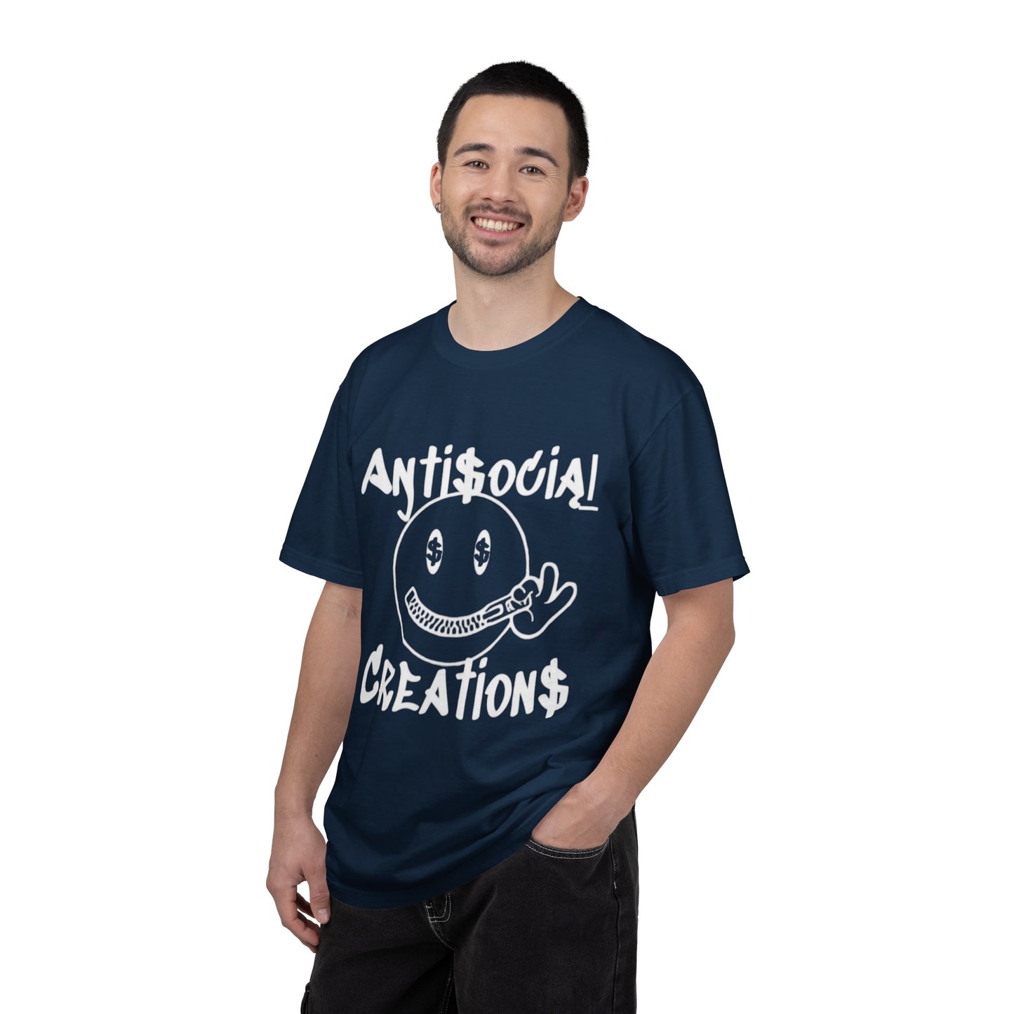 Antisocial Creations Graphic T-Shirt — 'The World Is Yours' Garment-Dyed Tee