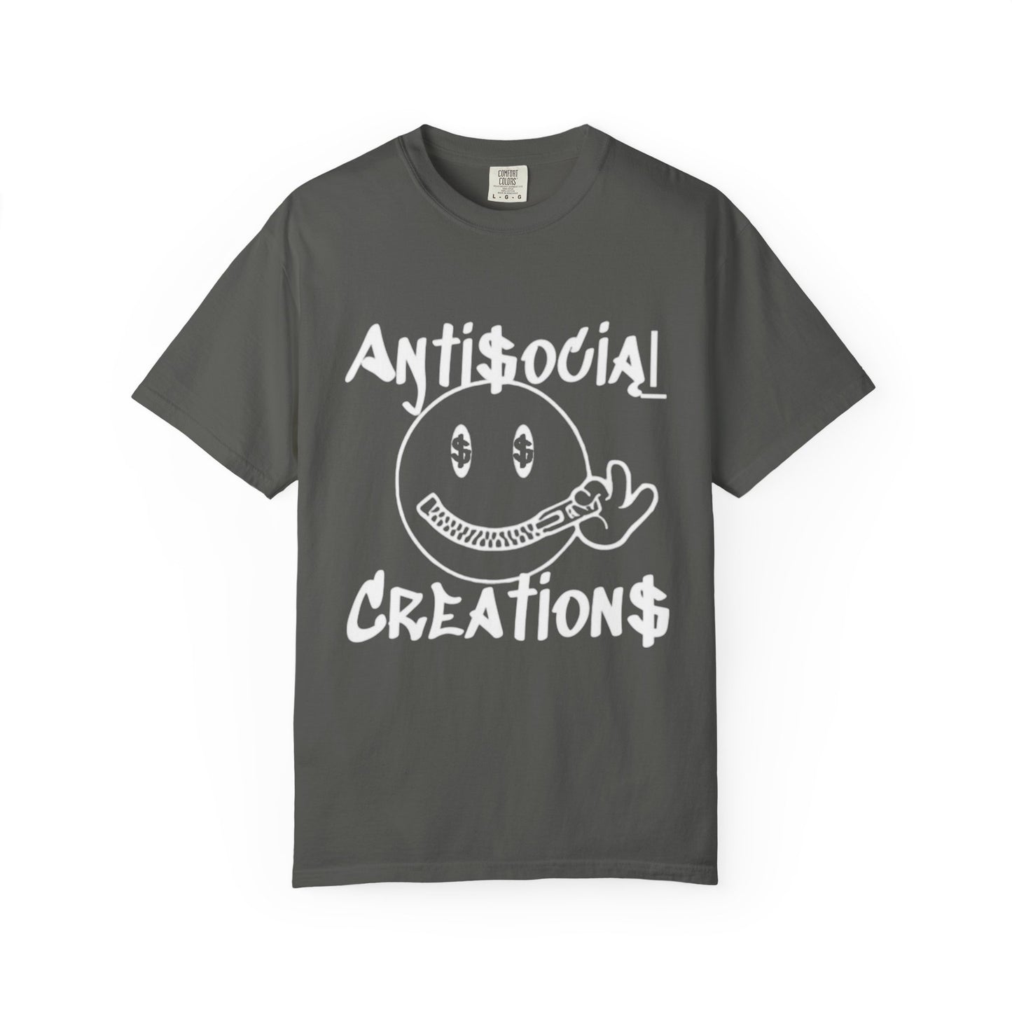 Antisocial Creations Graphic T-Shirt — 'The World Is Yours' Garment-Dyed Tee