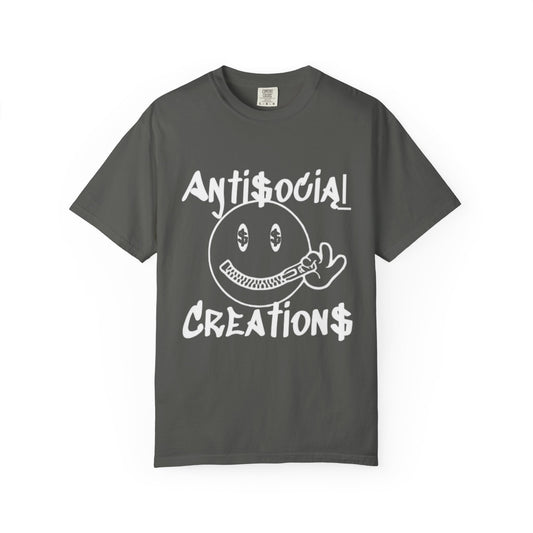 Antisocial Creations Graphic T-Shirt — 'The World Is Yours' Garment-Dyed Tee