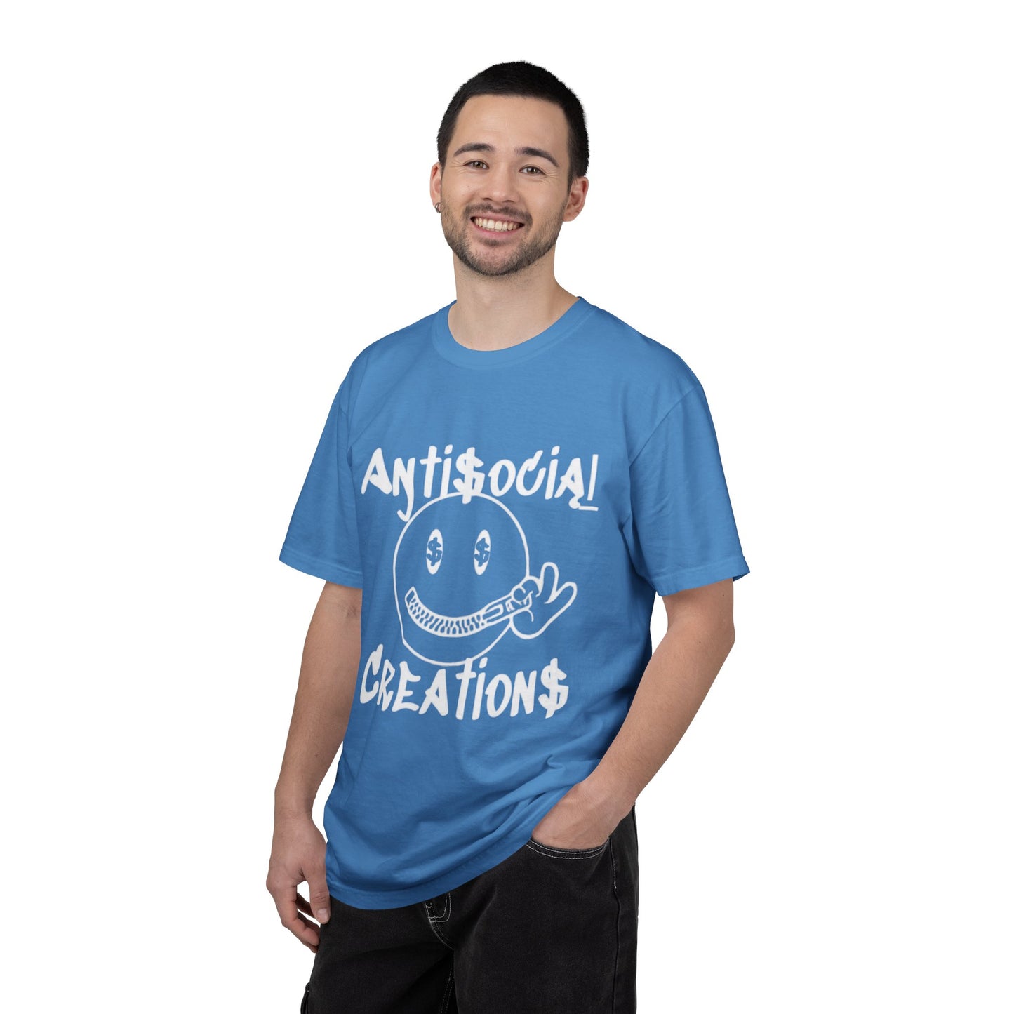 Antisocial Creations Graphic T-Shirt — 'The World Is Yours' Garment-Dyed Tee