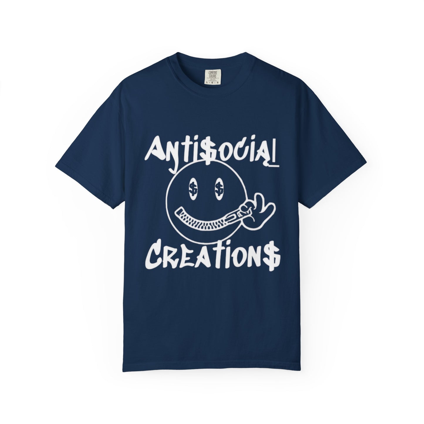 Antisocial Creations Graphic T-Shirt — 'The World Is Yours' Garment-Dyed Tee