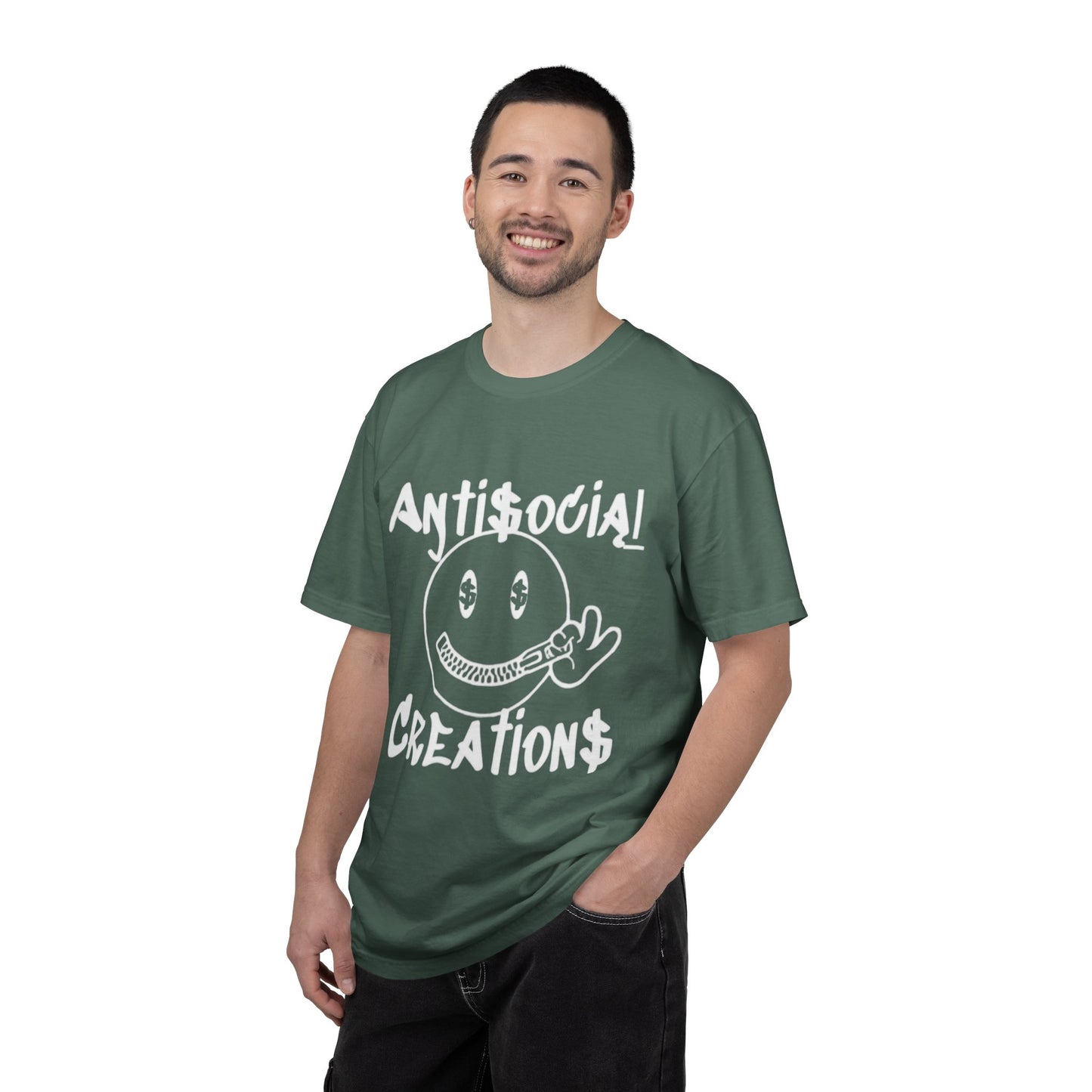 Antisocial Creations Graphic T-Shirt — 'The World Is Yours' Garment-Dyed Tee