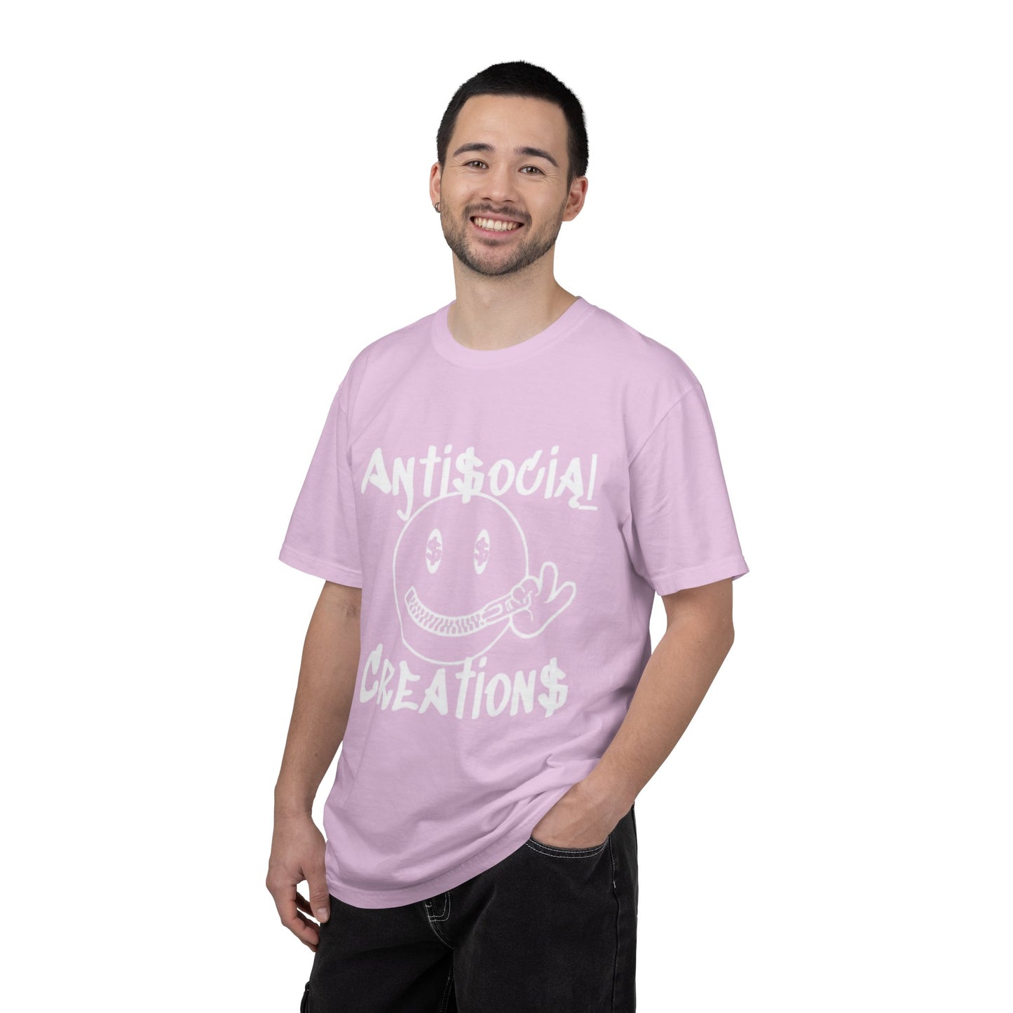 Antisocial Creations Graphic T-Shirt — 'The World Is Yours' Garment-Dyed Tee